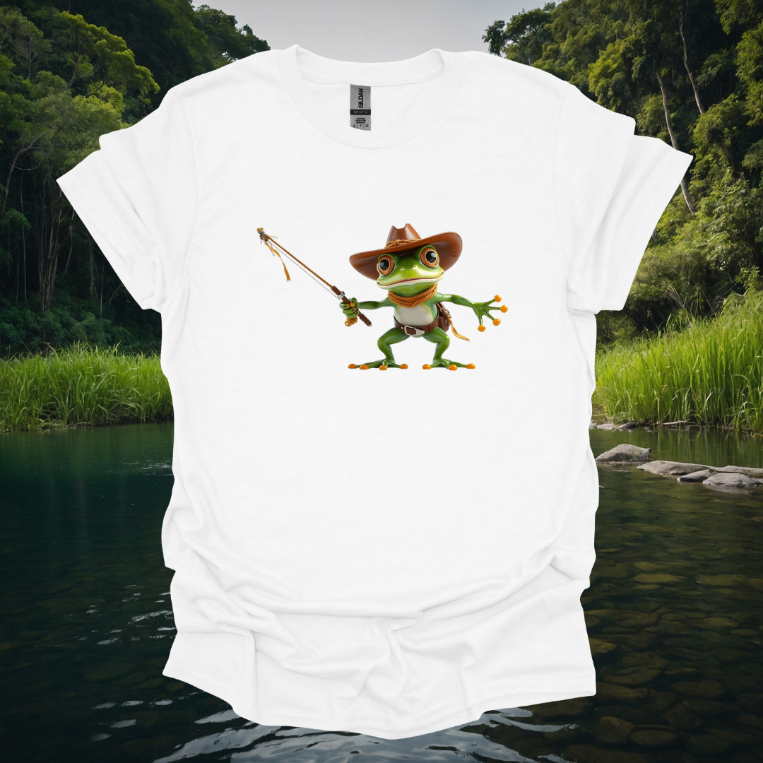 Mr, Frog Fisher T-Shirt - Unisex Softstyle Tee for Nature Lovers