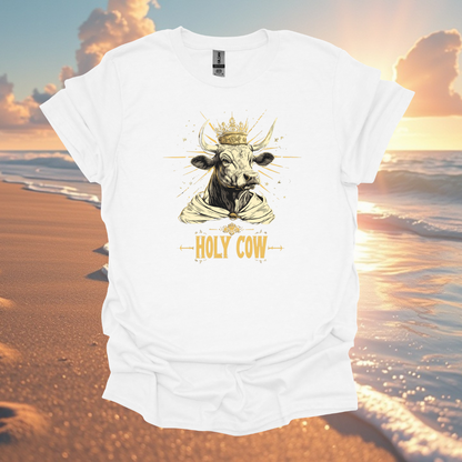 Holy Cow Unisex Softstyle T-Shirt - Fun and Quirky Graphic Tee for Animal Lovers