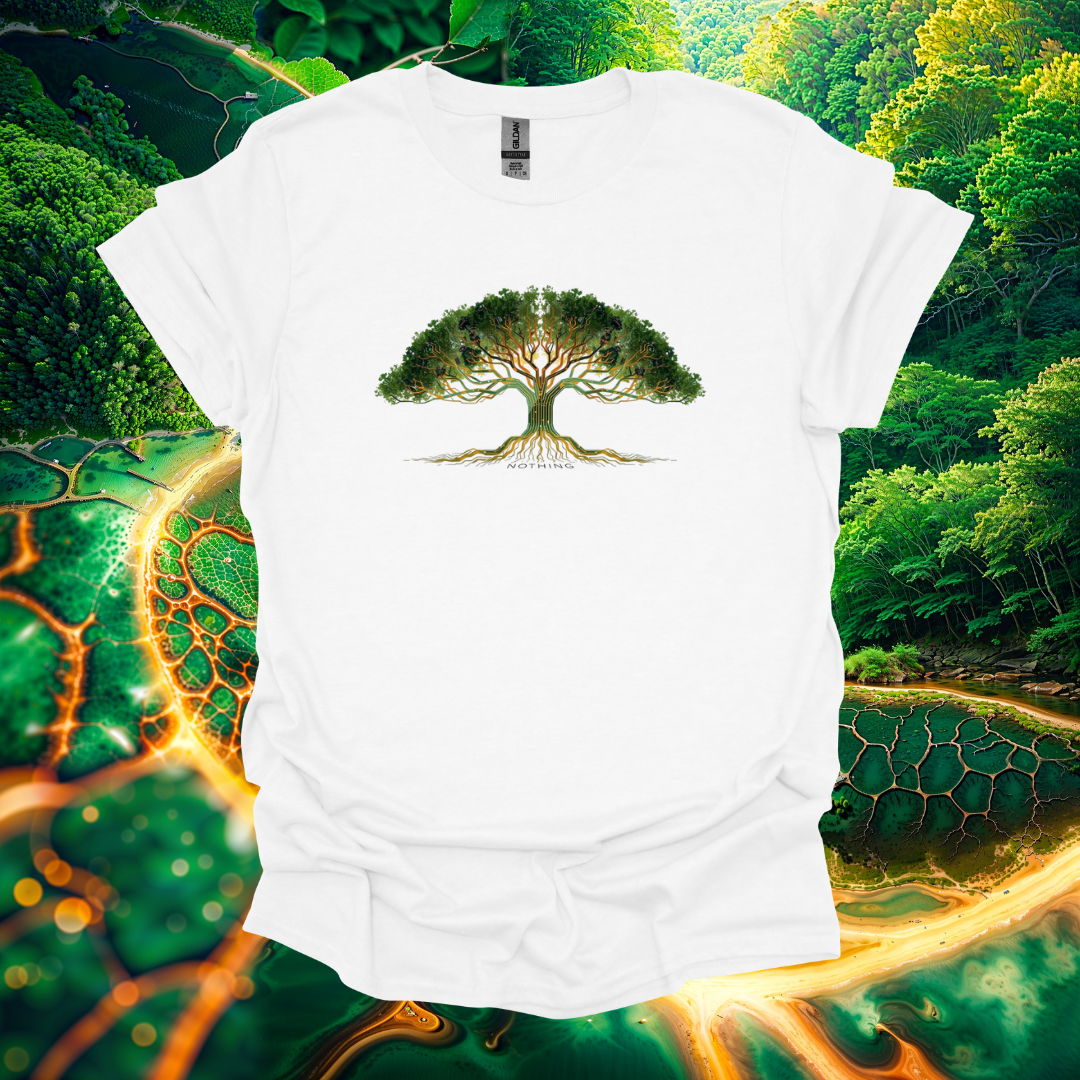 Digital Tree Unisex Softstyle T-Shirt – Nature-Inspired Design