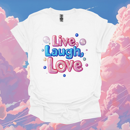 Live Laugh Love Unisex Softstyle T-Shirt - Fun Inspirational Tee