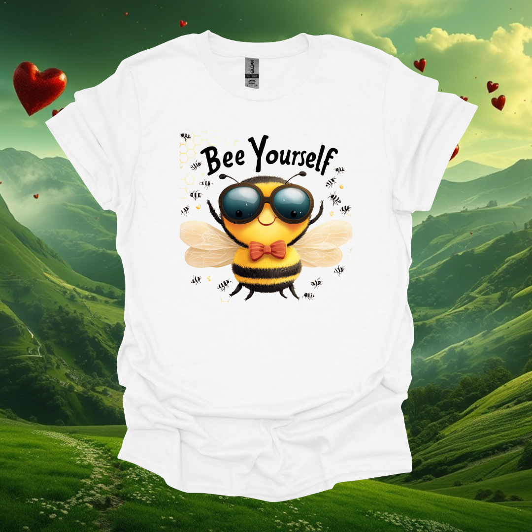 Bee Yourself Unisex Softstyle T-Shirt - Fun and Playful Bee Design for Nature Lovers