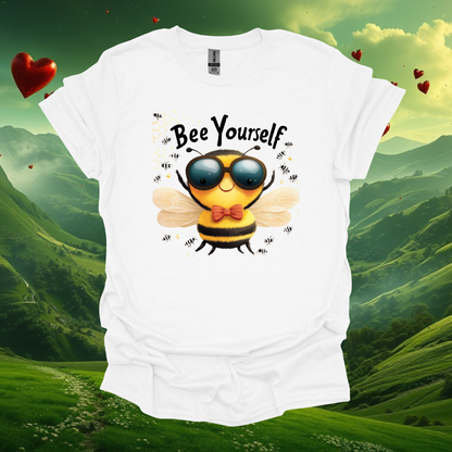 Bee Yourself Unisex Softstyle T-Shirt - Fun and Playful Bee Design for Nature Lovers