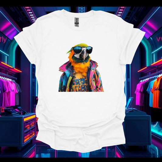 Parrot styles Vibes Unisex Softstyle T-Shirt - Funky Parrot Design