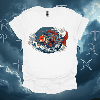 Koi Warrior Fish Graphic T-Shirt | Unisex Softstyle Tee | Casual Japanese Artwear