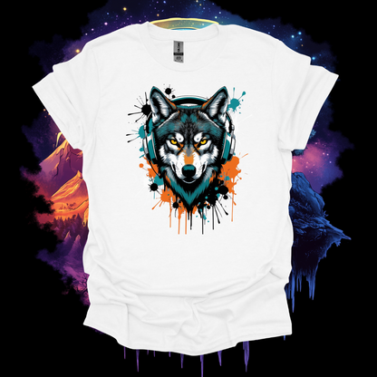 Cool Wolf Graphic T-Shirt - Unisex Softstyle Tee for Music Lovers