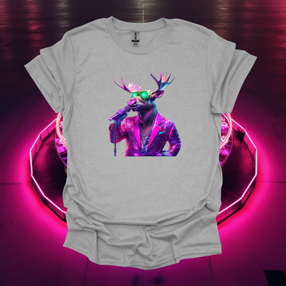 LIL Moozy Unisex Softstyle T-Shirt - Stylish Deer Singer Graphic Tee