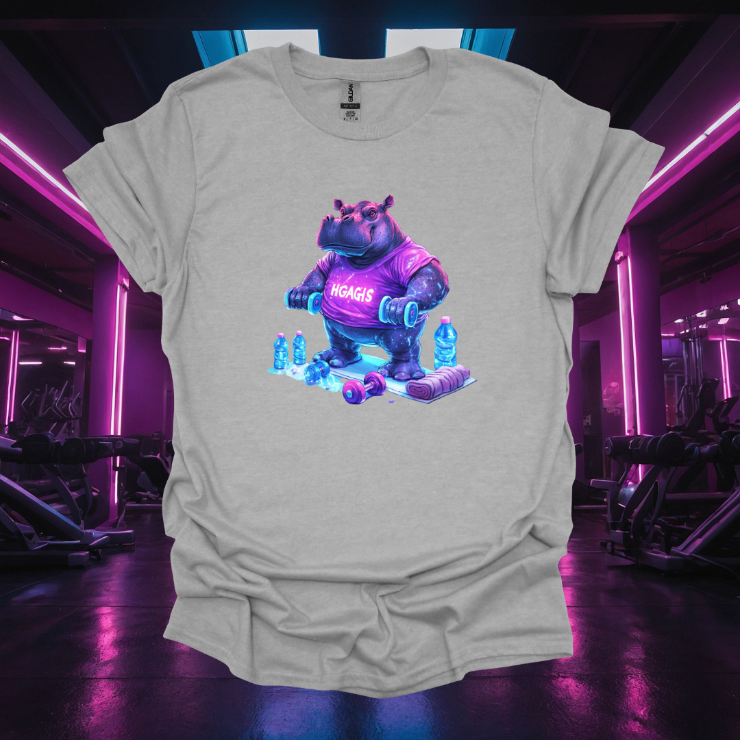 Hippo Gym Workout Unisex Softstyle T-Shirt - Fitness and Fun