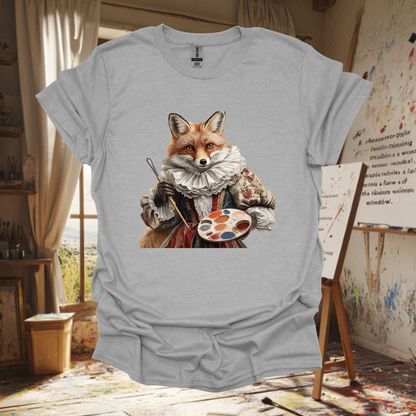 Artistic Fox Unisex Softstyle T-Shirt | Creative Animal Design for Art Lovers