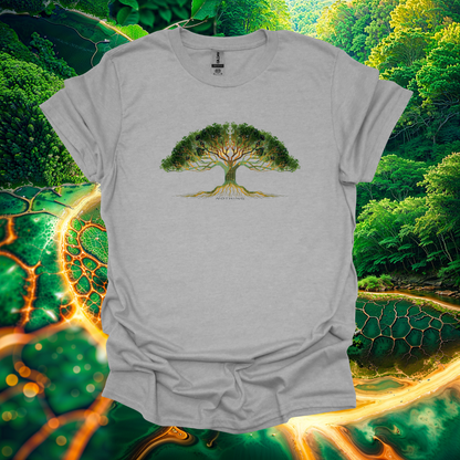 Digital Tree Unisex Softstyle T-Shirt – Nature-Inspired Design