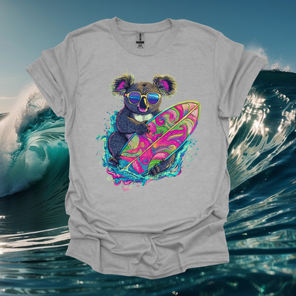 Surfing Koala Unisex Softstyle T-Shirt - Perfect for Beach Lovers