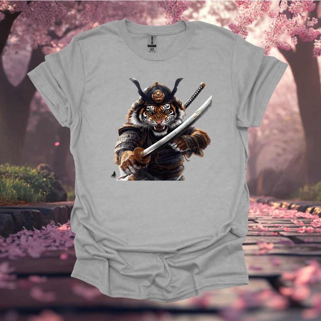 Samurai Tiger Unisex Softstyle T-Shirt - Fierce and Unique Graphic Tee