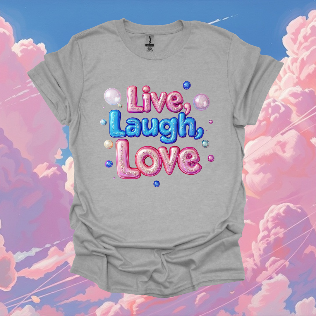 Live Laugh Love Unisex Softstyle T-Shirt - Fun Inspirational Tee