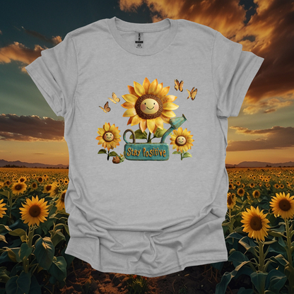 Stay Positive Sunflower Unisex Softstyle T-Shirt