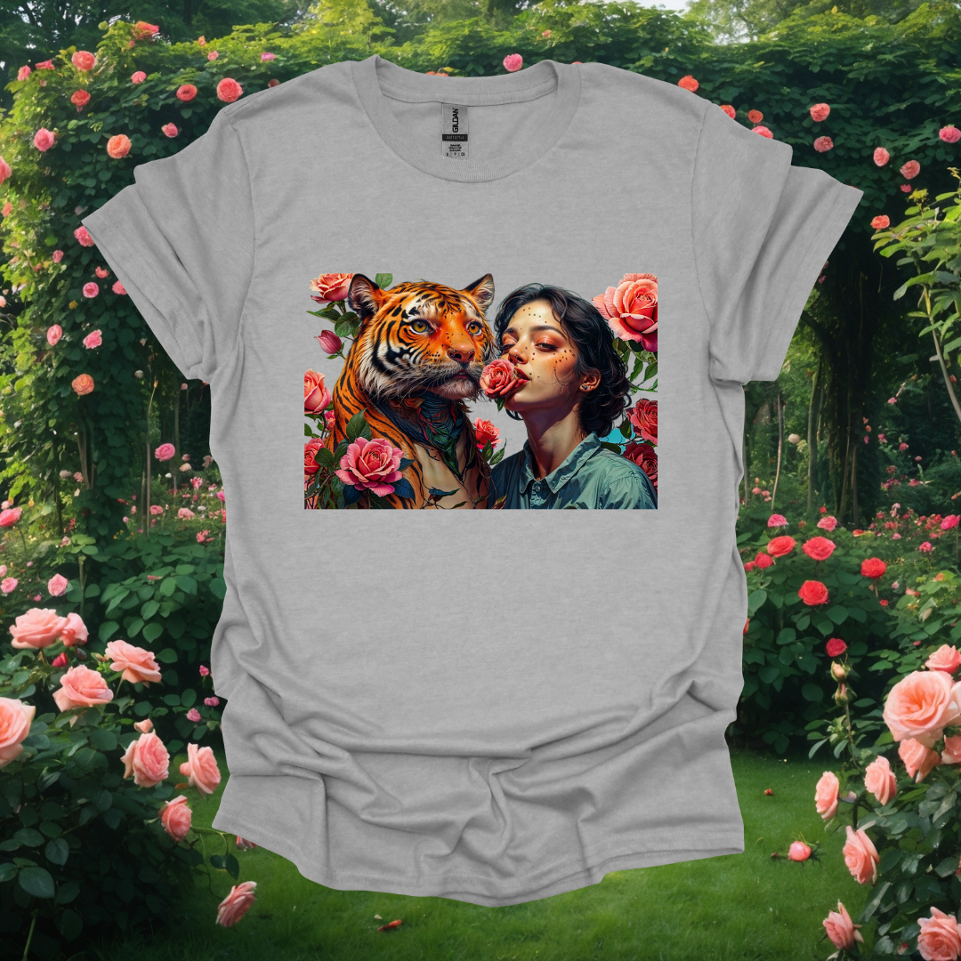 Rose Tiger Graphic Unisex Softstyle T-Shirt