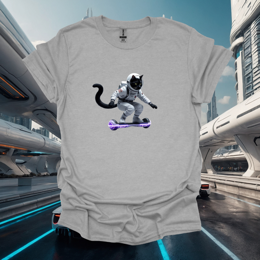 Astronaut Cat Unisex Softstyle T-Shirt - Fun Graphic Tee for Space Lovers