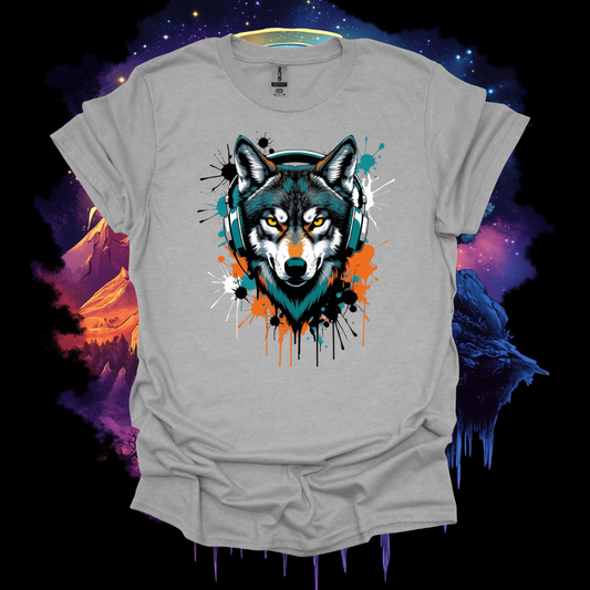 Cool Wolf Graphic T-Shirt - Unisex Softstyle Tee for Music Lovers