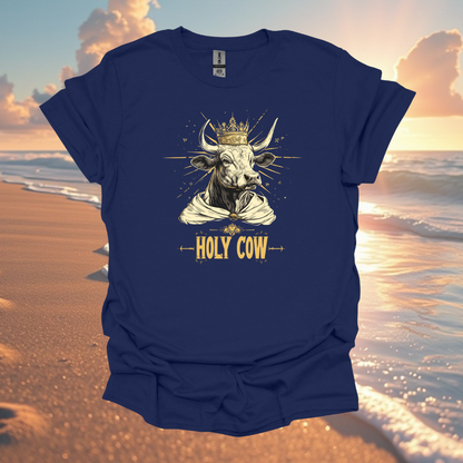 Holy Cow Unisex Softstyle T-Shirt - Fun and Quirky Graphic Tee for Animal Lovers