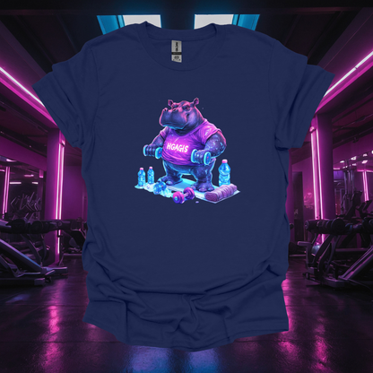 Hippo Gym Workout Unisex Softstyle T-Shirt - Fitness and Fun