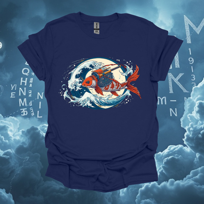 Wave Rider Goldfish Graphic Unisex Softstyle T-Shirt