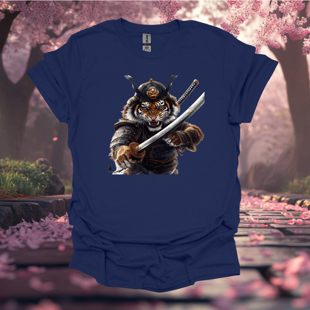 Samurai Tiger Unisex Softstyle T-Shirt - Fierce and Unique Graphic Tee