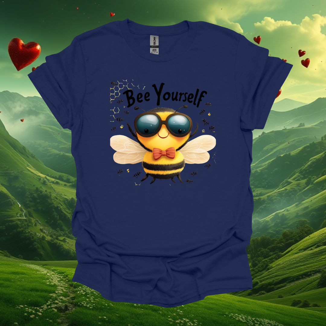 Bee Yourself Unisex Softstyle T-Shirt - Fun and Playful Bee Design for Nature Lovers