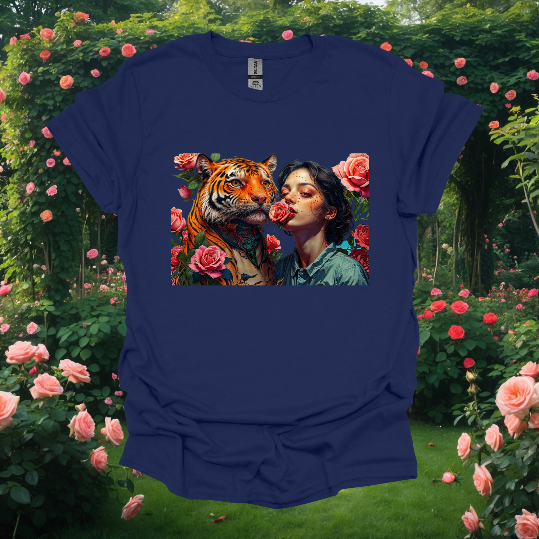 Rose Tiger Graphic Unisex Softstyle T-Shirt