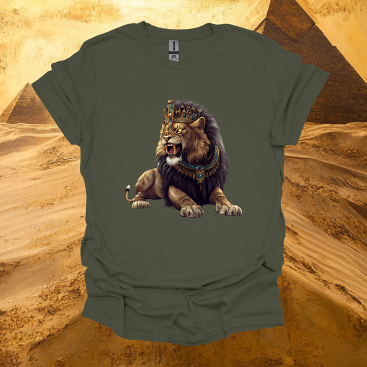 Majestic Lion Graphic Unisex Softstyle T-Shirt - Bold Art for Animal Lovers