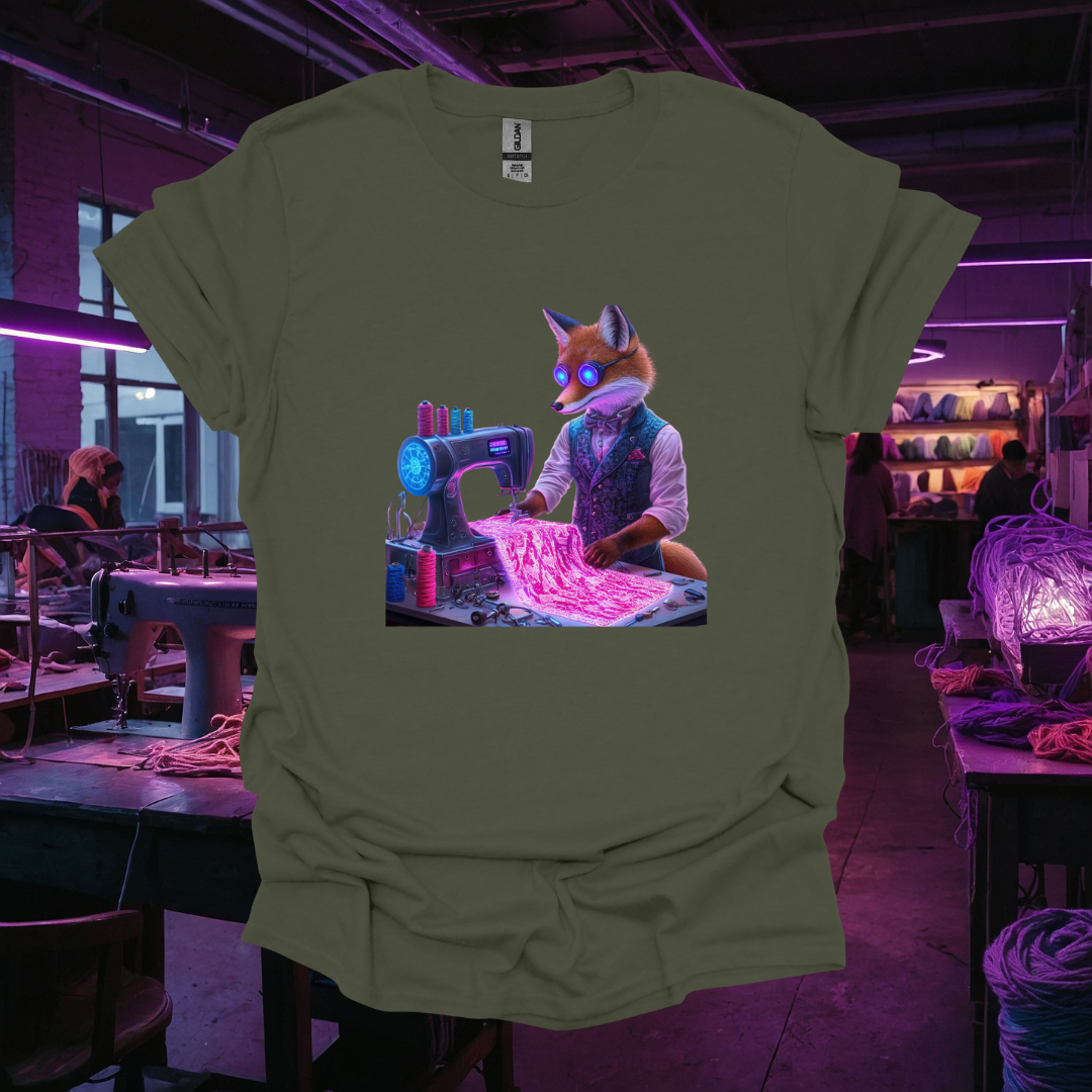 Creative Fox Sewing Machine Unisex T-Shirt - Softstyle Graphic Tee