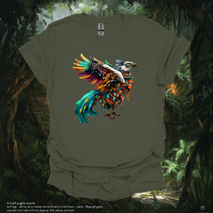 Aztec Eagle  Unisex Softstyle T-Shirt - Artistic and Comfortable Wear