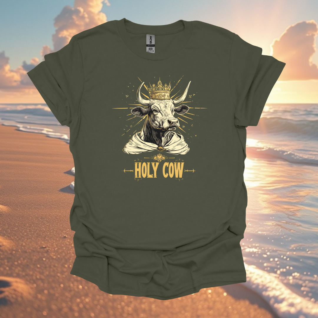 Holy Cow Unisex Softstyle T-Shirt - Fun and Quirky Graphic Tee for Animal Lovers