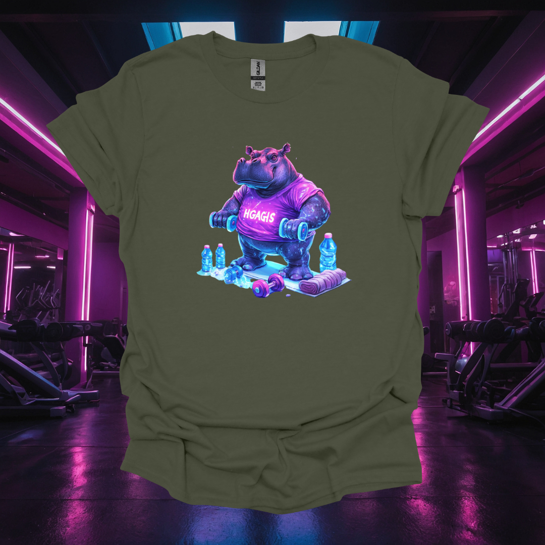 Hippo Gym Workout Unisex Softstyle T-Shirt - Fitness and Fun