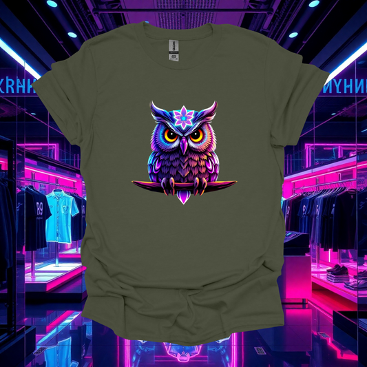 Mystical Owl Graphic T-Shirt | Unisex Softstyle Tee for Nature Lovers