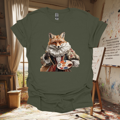 Artistic Fox Unisex Softstyle T-Shirt | Creative Animal Design for Art Lovers