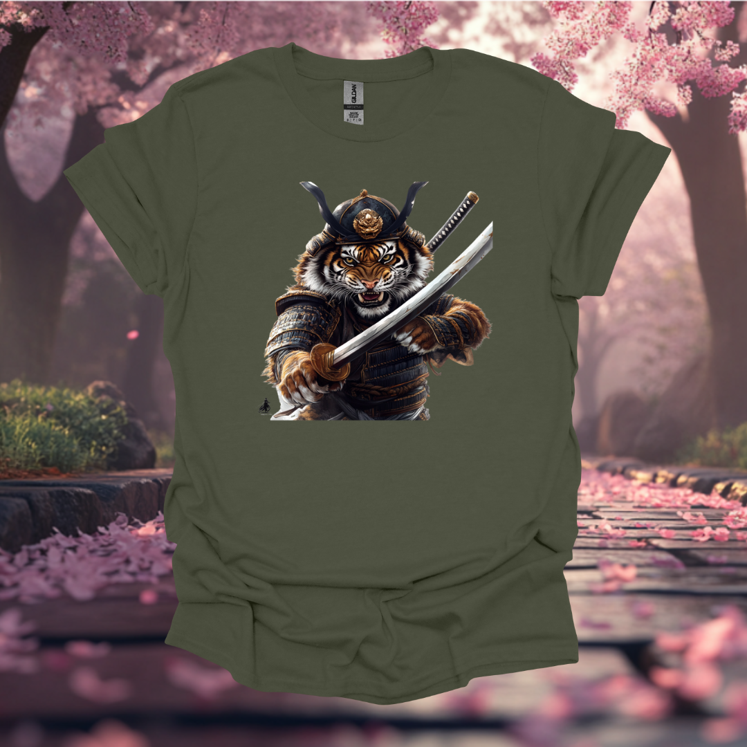 Samurai Tiger Unisex Softstyle T-Shirt - Fierce and Unique Graphic Tee