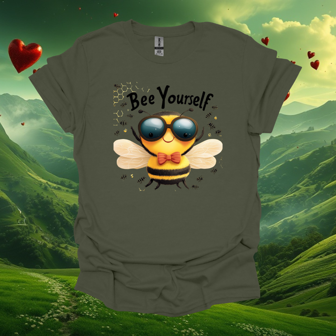 Bee Yourself Unisex Softstyle T-Shirt - Fun and Playful Bee Design for Nature Lovers