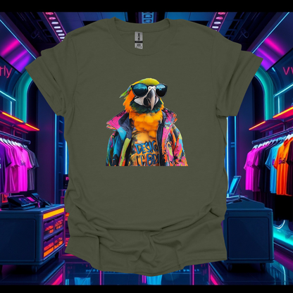 Parrot styles Vibes Unisex Softstyle T-Shirt - Funky Parrot Design