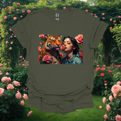 Rose Tiger Graphic Unisex Softstyle T-Shirt