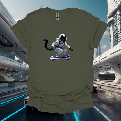 Astronaut Cat Unisex Softstyle T-Shirt - Fun Graphic Tee for Space Lovers