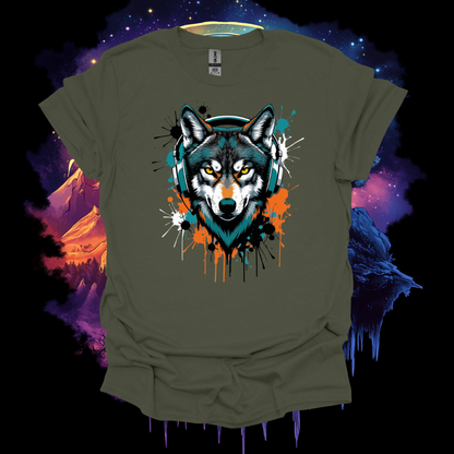 Cool Wolf Graphic T-Shirt - Unisex Softstyle Tee for Music Lovers