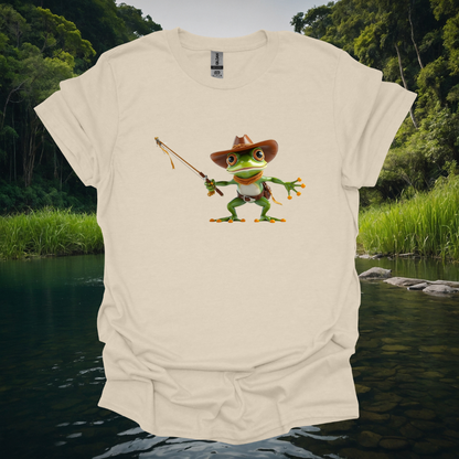 Mr, Frog Fisher T-Shirt - Unisex Softstyle Tee for Nature Lovers