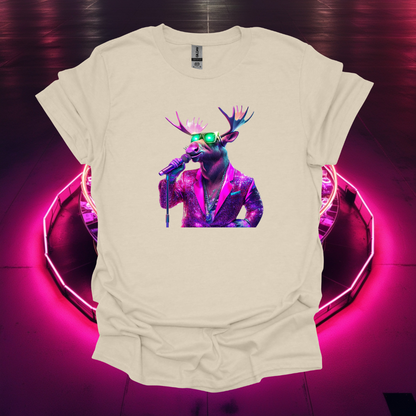 LIL Moozy Unisex Softstyle T-Shirt - Stylish Deer Singer Graphic Tee