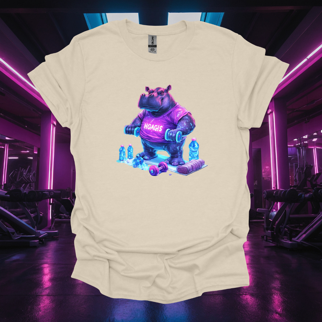 Hippo Gym Workout Unisex Softstyle T-Shirt - Fitness and Fun