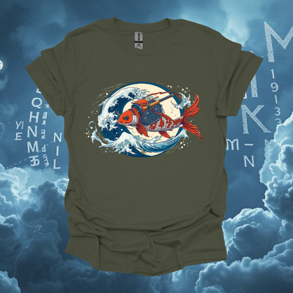 Wave Rider Goldfish Graphic Unisex Softstyle T-Shirt