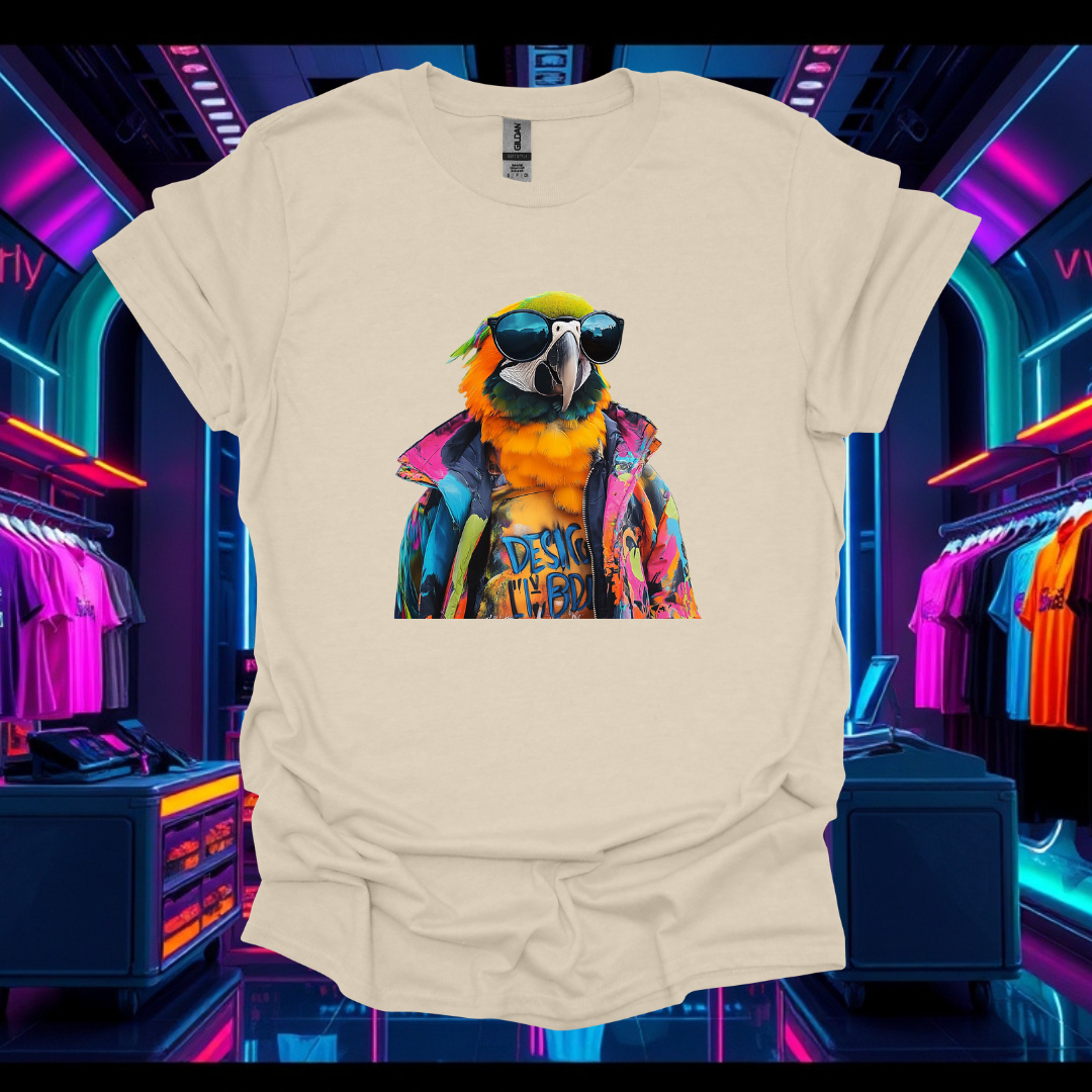 Parrot styles Vibes Unisex Softstyle T-Shirt - Funky Parrot Design