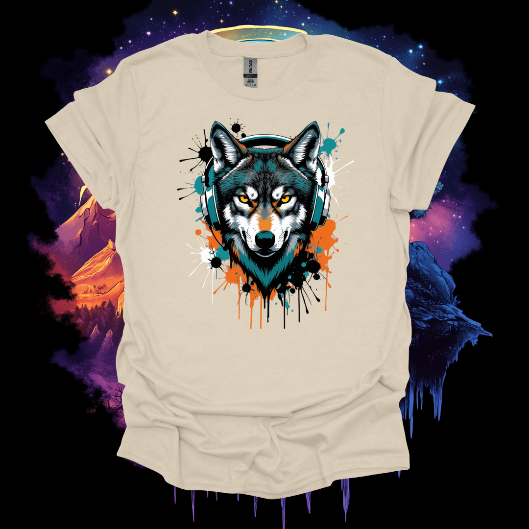 Cool Wolf Graphic T-Shirt - Unisex Softstyle Tee for Music Lovers