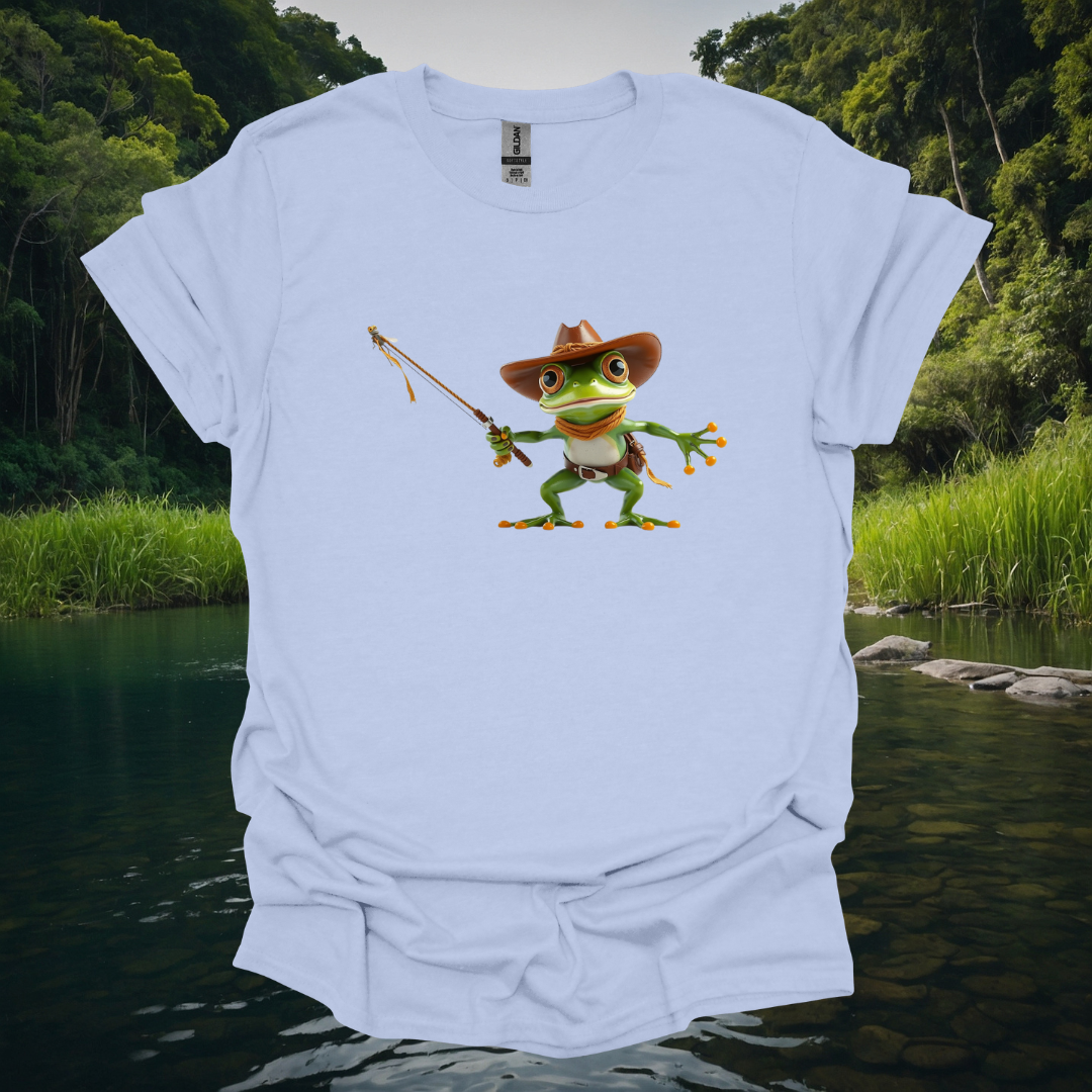 Mr, Frog Fisher T-Shirt - Unisex Softstyle Tee for Nature Lovers