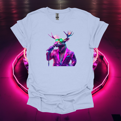 LIL Moozy Unisex Softstyle T-Shirt - Stylish Deer Singer Graphic Tee