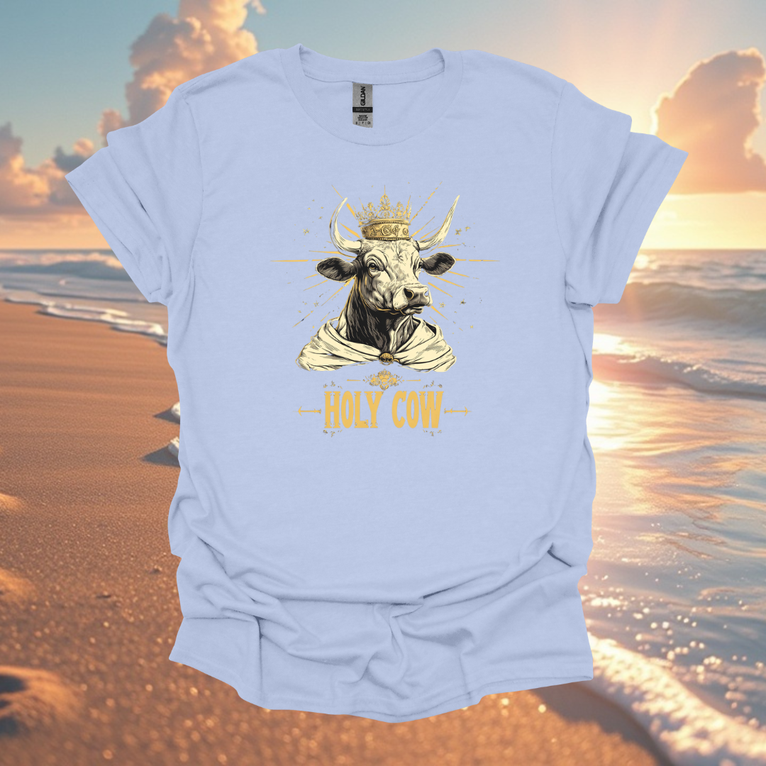 Holy Cow Unisex Softstyle T-Shirt - Fun and Quirky Graphic Tee for Animal Lovers