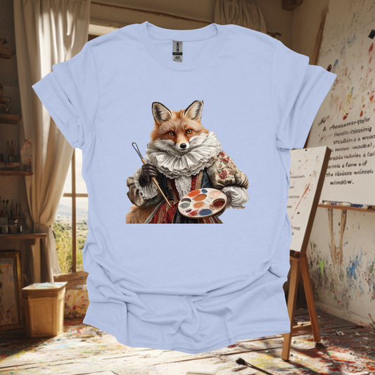 Artistic Fox Unisex Softstyle T-Shirt | Creative Animal Design for Art Lovers