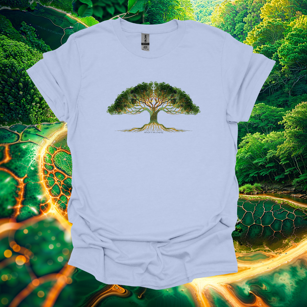 Digital Tree Unisex Softstyle T-Shirt – Nature-Inspired Design